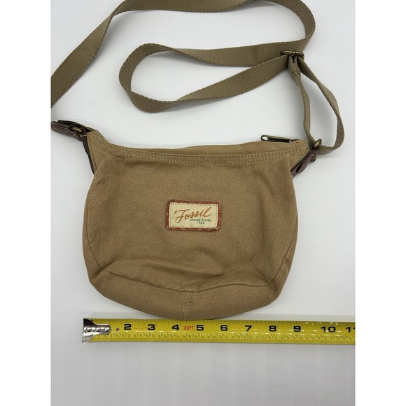 Vintage Y2K Fossil leather and fabric crossbody / shoulder bag - Picture 5 of 7